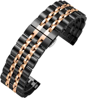 Stainless Steel Solid Steel Band Suitable for Smart Watch Quartz Watch Men's Women's 20mm 22mm Universal Watch Band Watch Replacement Accessories