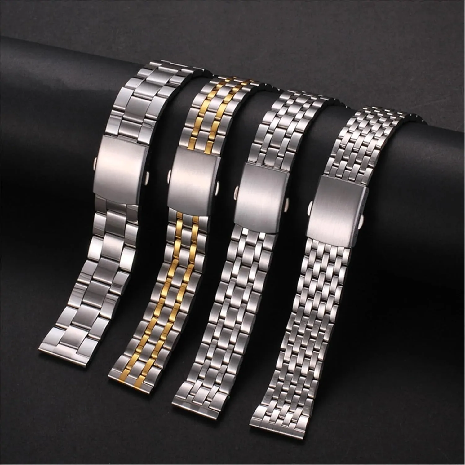 Stainless Steel Watch Band Universal Strap Men Woman Strap 18mm 20mm 22mm Watch Accessories