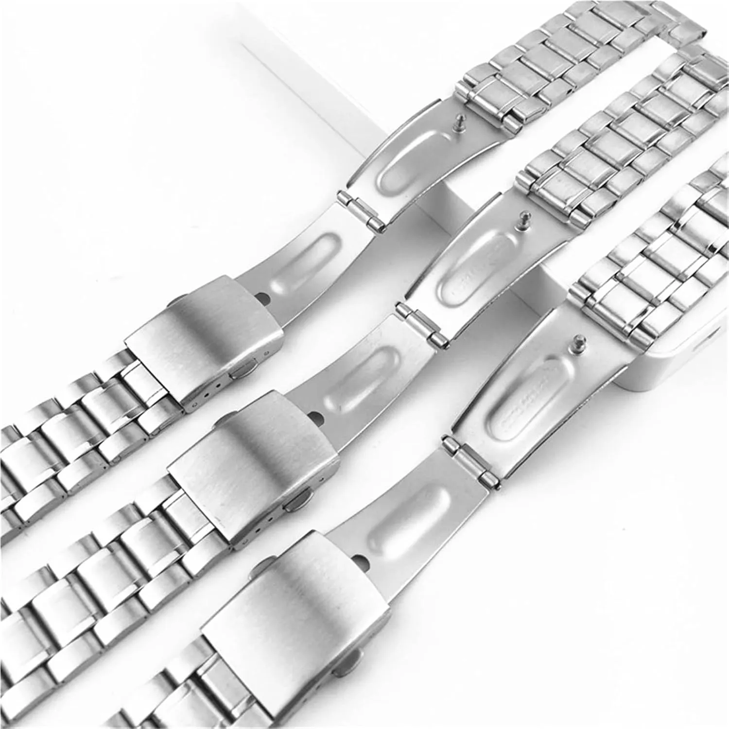 Stainless Steel Watch Band Universal Strap Men Woman Strap 18mm 20mm 22mm Watch Accessories