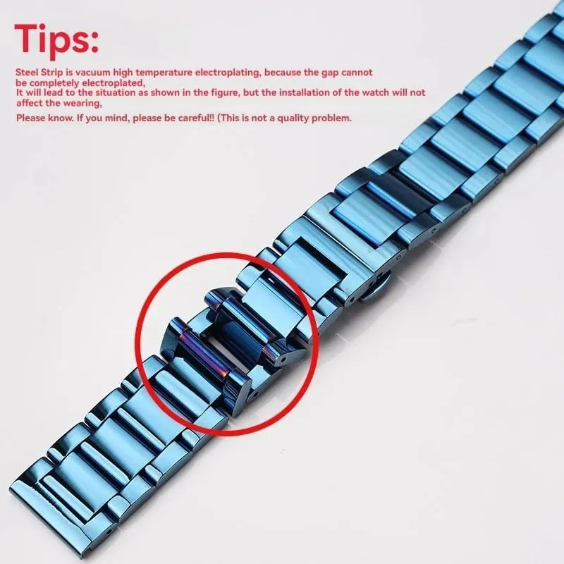 Stainless Steel Watchband Strap Metal Strap 18mm 20mm 21mm 22mmMen Women Universal Band