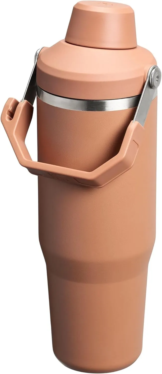 Stanley IceFlow 2.0 Fast Flow Tumbler with Handle 30 oz | Twist On Angled Spout Lid | Leakproof Water Bottle | Insulated Stainless Steel | BPA-Free | Toast