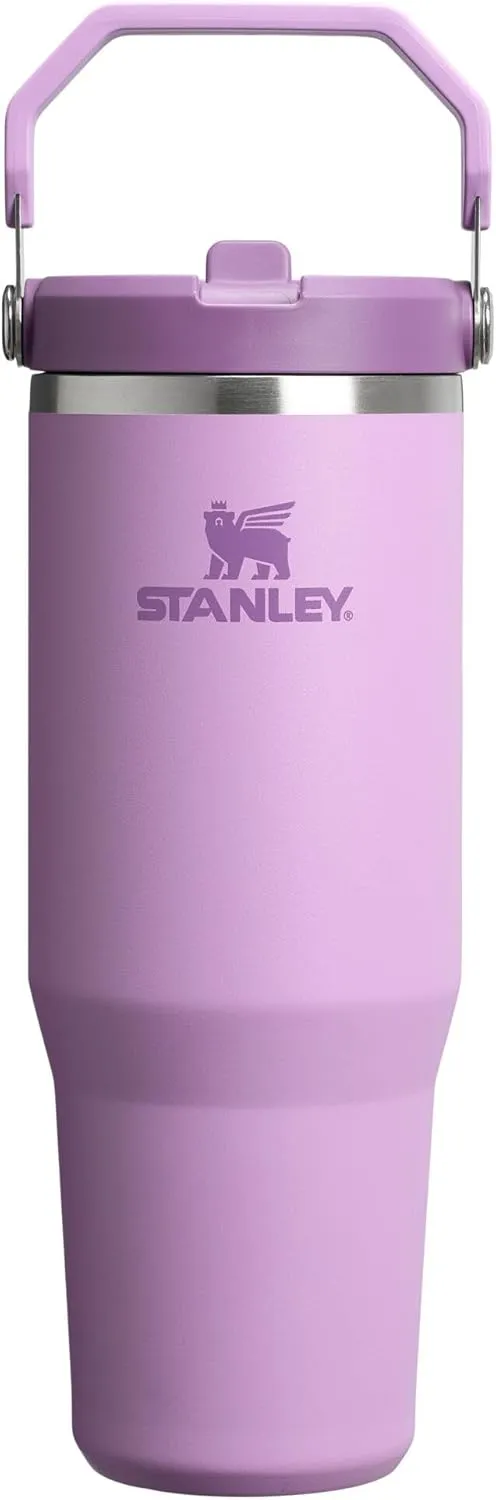Stanley IceFlow 2.0 Flip Straw Tumbler with Handle 30 oz | Twist On Lid and Flip Up Straw | Leak Resistant Water Bottle | Insulated Stainless Steel | BPA-Free | Lilac