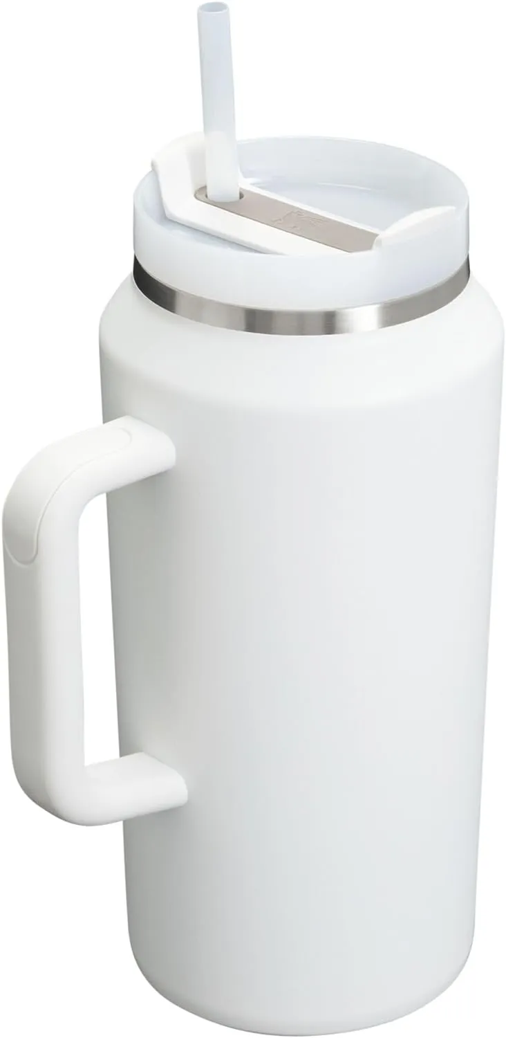 Stanley Quencher H2.0 Tumbler with Handle & Straw 64 oz | Flowstate 3-Position Lid | Large Capacity for Travel & Sports | Insulated Stainless Steel Cup | BPA-Free | Frost