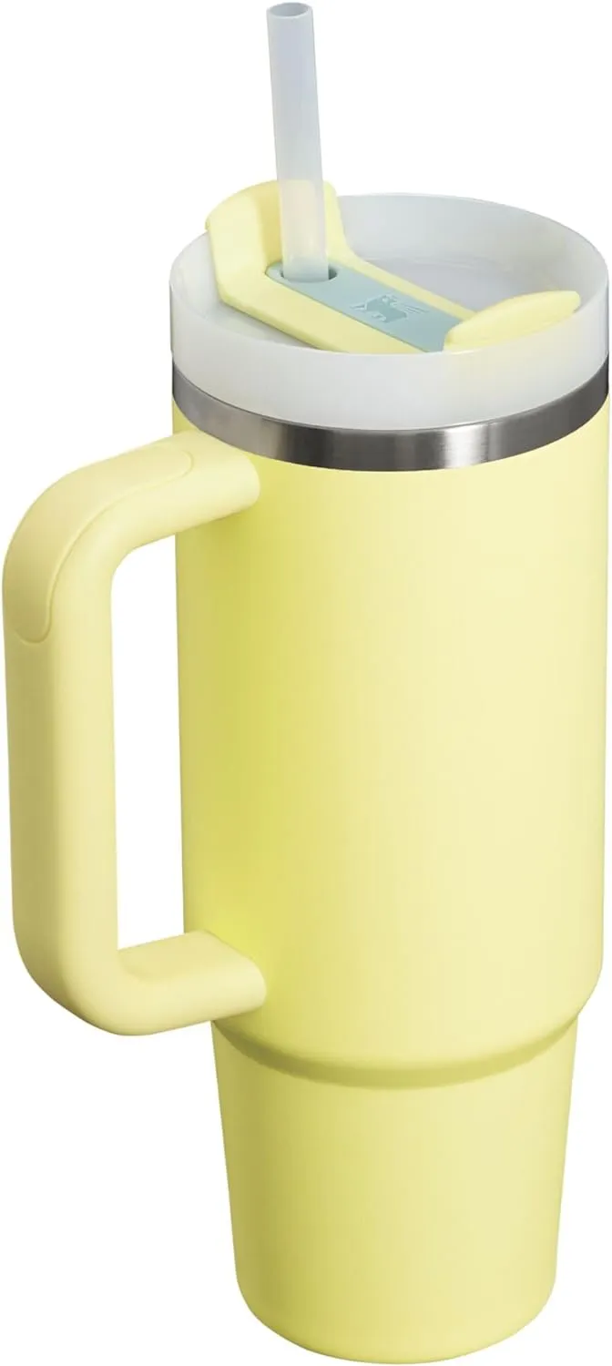 Stanley Quencher H2.0 Tumbler with Handle and Straw 30 oz | Flowstate 3-Position Lid | Cup Holder Compatible for Travel | Insulated Stainless Steel Cup | BPA-Free | Pomelo