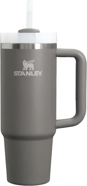 Stanley Quencher H2.0 Tumbler with Handle and Straw 30 oz | Flowstate 3-Position Lid | Cup Holder Compatible for Travel | Insulated Stainless Steel Cup | BPA-Free | Stone
