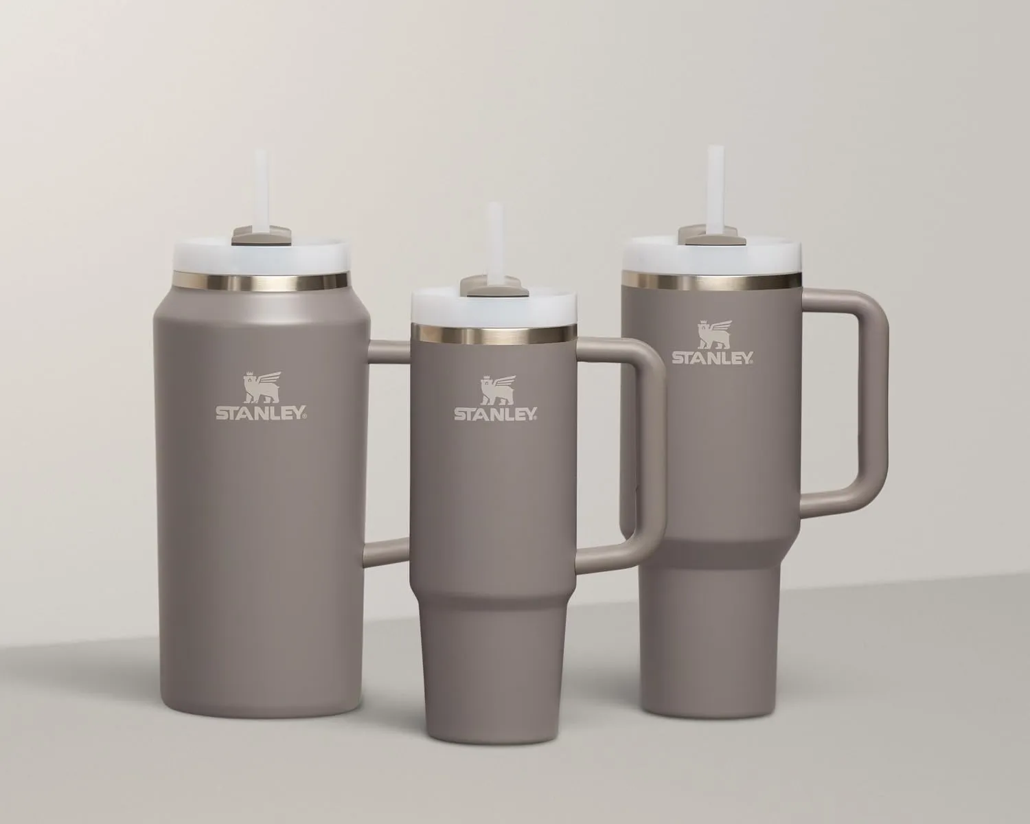 Stanley Quencher H2.0 Tumbler with Handle and Straw 30 oz | Flowstate 3-Position Lid | Cup Holder Compatible for Travel | Insulated Stainless Steel Cup | BPA-Free | Stone