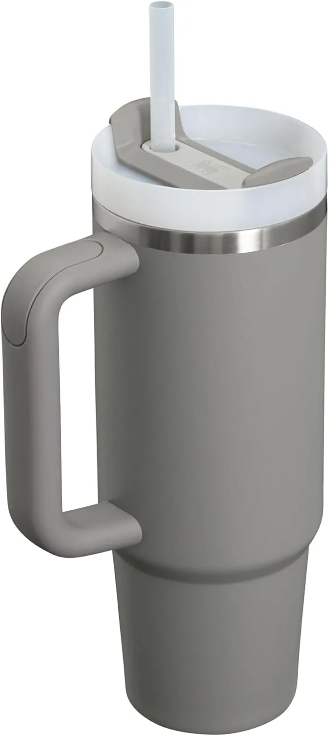 Stanley Quencher H2.0 Tumbler with Handle and Straw 30 oz | Flowstate 3-Position Lid | Cup Holder Compatible for Travel | Insulated Stainless Steel Cup | BPA-Free | Stone