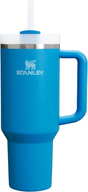 Stanley Quencher H2.0 Tumbler with Handle and Straw 40 oz | Flowstate 3-Position Lid | Cup Holder Compatible for Travel | Insulated Stainless Steel Cup | BPA-Free | Azure