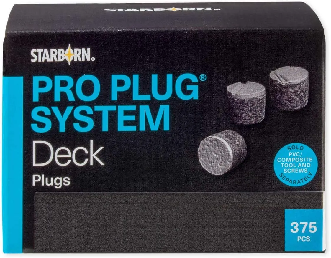 Starborn Pro Plug System Rope Swing PVC Composite Deck Boards, Covers 100 Sq Ft Includes Plugs Only