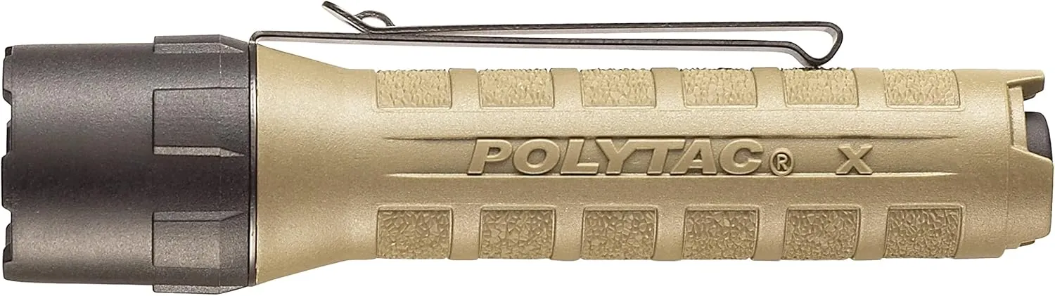 Streamlight 88615 PolyTac X USB 600-Lumen Multi-Fuel Professional Tactical Flashlight, Box, Coyote