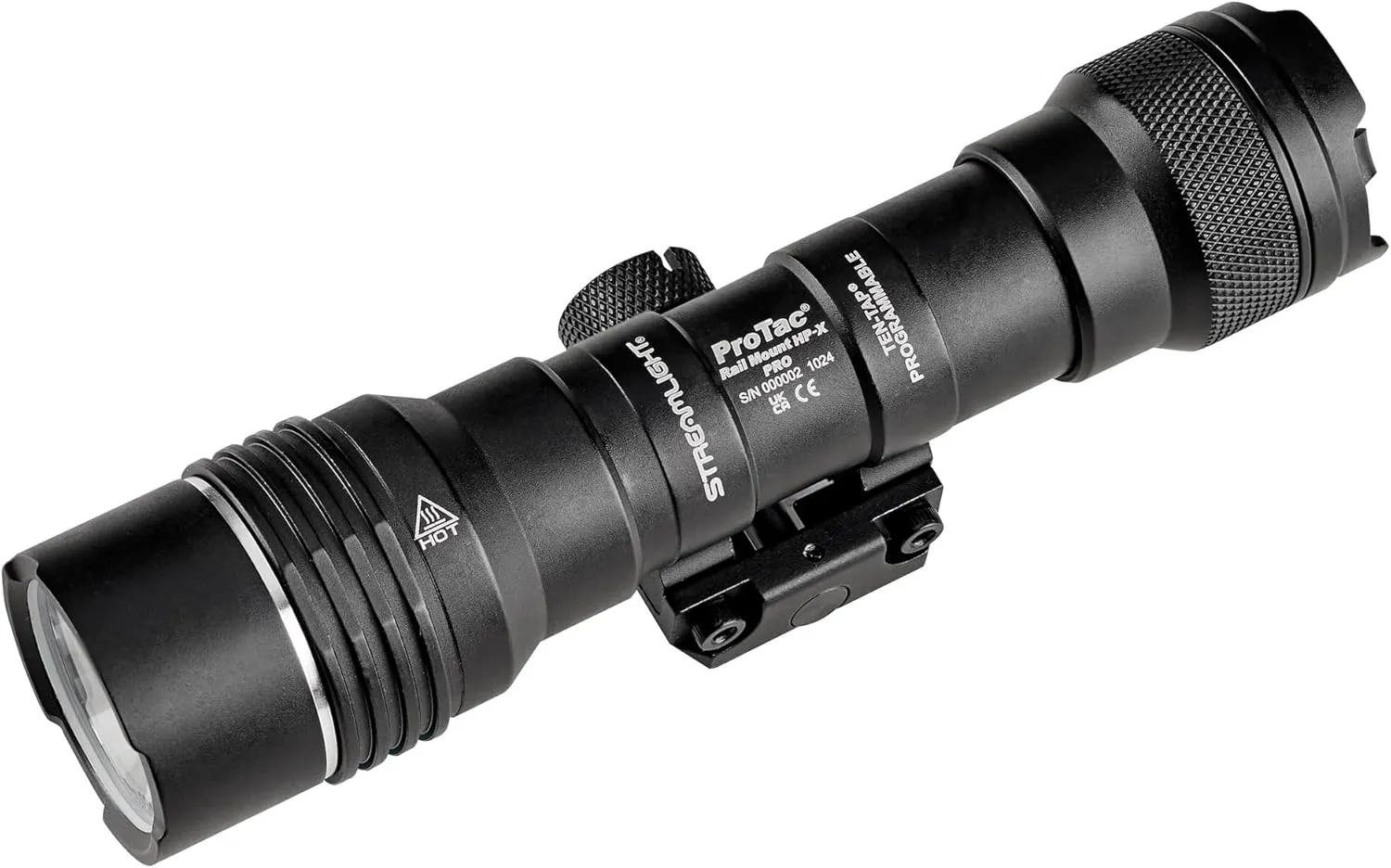 Streamlight 89015 ProTac Rail-Mount HP-X Pro System 800-Lumen 105000-Candela Tactical Flashlight with JackCap Tail Switch, M-LOK Mount, Pressure Switch, and Non-Rechargeable Batteries, Black