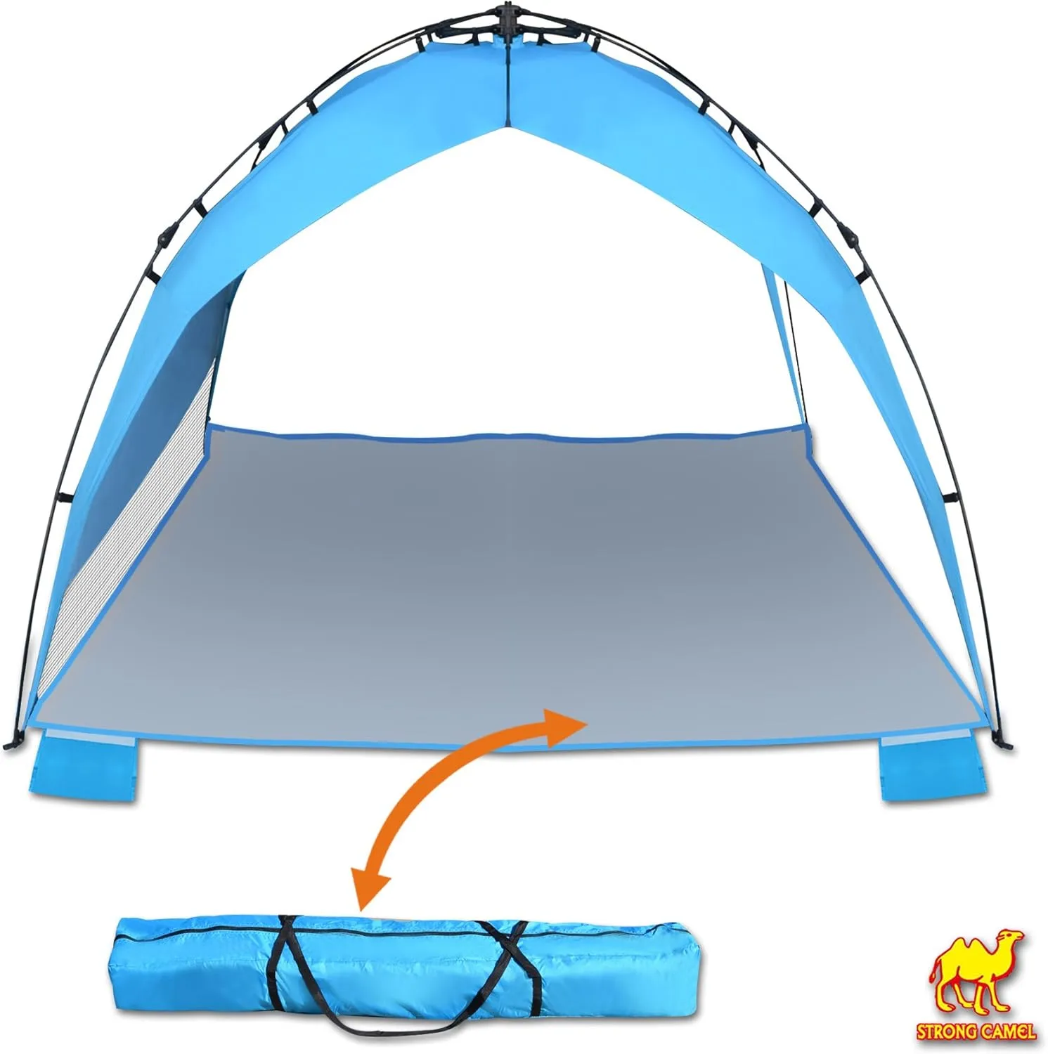 Strong Camel 2-3 Person Portable Waterproof Pop Up Beach Canopy Sun Shade Shelter Camping Tent Outdoor