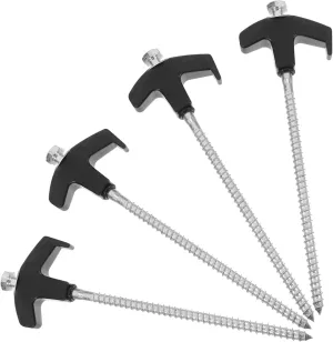 Sturdy Plastic Tent Ground Pegs 4pcs Tent Camping Accessories Long Lasting Fixation for Beach Canopies Gazebos