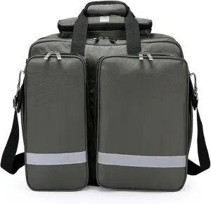 Suitable for EMT, EMS, Paramedic Wheeled Medical Trolley Bag Professional First Aid Bag with Internal Dividers, Large Capacity Portable Outdoor Waterproof Emergency First Responder Trauma Bag.,B(C)