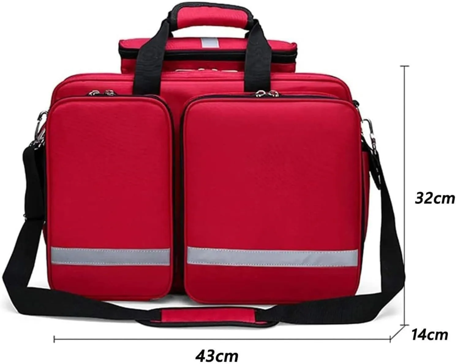 Suitable for EMT, EMS, Paramedic Wheeled Medical Trolley Bag Professional First Aid Bag with Internal Dividers, Large Capacity Portable Outdoor Waterproof Emergency First Responder Trauma Bag.,B(C)