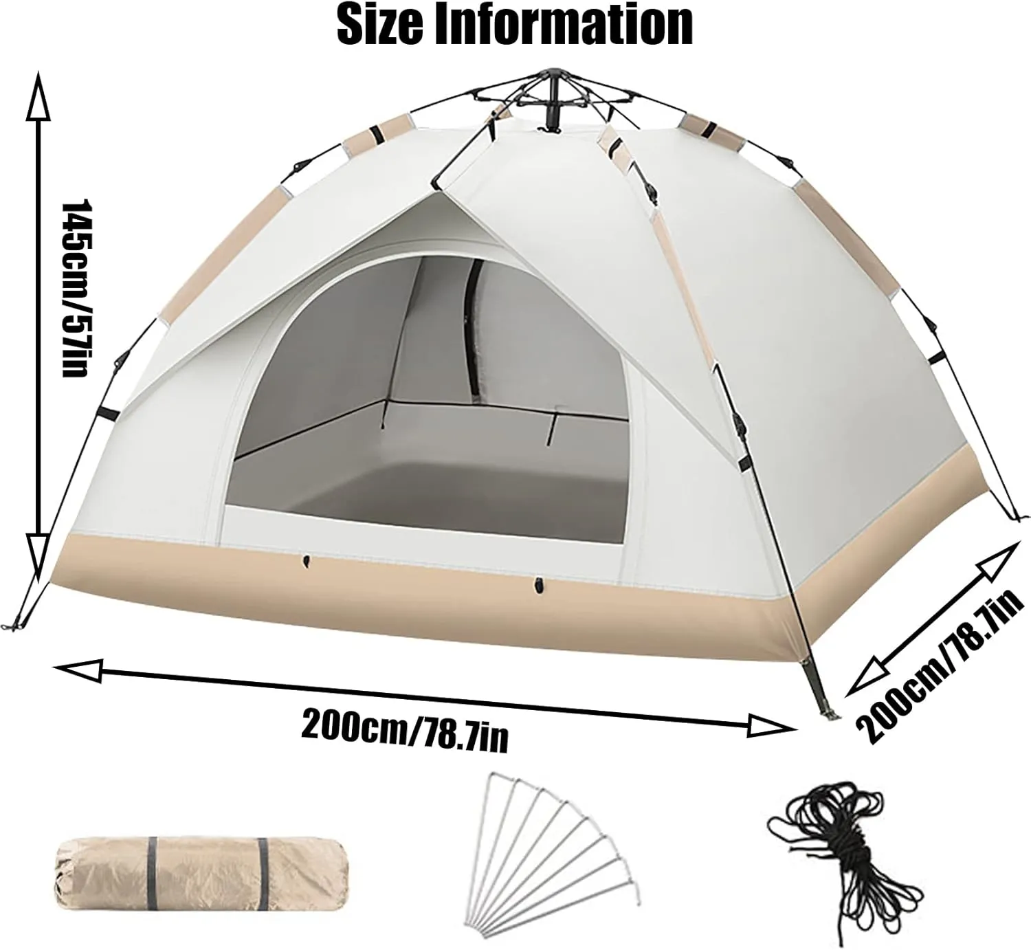 Sun Shelter for Backyard Ventilated, Backpacking Tent Lightweight Anti-Uv Windproof, Tent for Camping Waterproof, for All Seasons, for Traveling, Backpacking, Hiking
