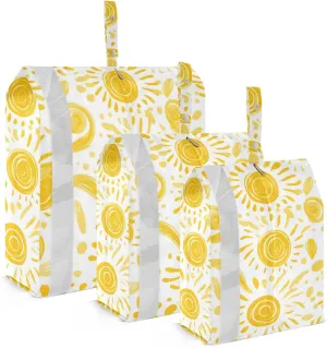 Sun Travel Storage Bag with Lanyard - Portable Lightweight Classified Storage Bag with Zipper, Dust and Waterproof Travel Packing Cube for Suitcase,3 Pieces