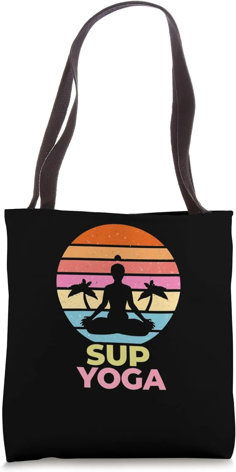 SUP yoga Buoyant pretzel Paddleboard yogi SUP yoga Tote Bag