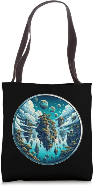 Surreal Floating Island Tote Bag
