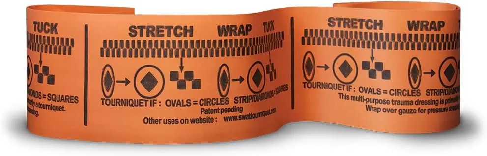 SWAT-T Tourniquet Orange, Emergency First Aid Equipment for Massive Hemorrhage Control Made in The USA