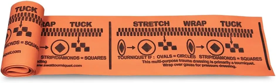 SWAT-T Tourniquet Orange, Emergency First Aid Equipment for Massive Hemorrhage Control Made in The USA