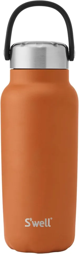 S'well Recycled Stainless Steel Explorer with Insulated Lid and Handle, 32oz, Carnelian, Triple Layered Vacuum Insulated Containers Keeps Drinks Cold for 42 Hours and Hot for 10