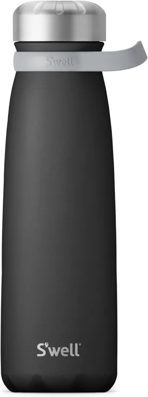 S'well Stainless Steel Traveler With Handle, 40oz, Onyx, Triple Layered Vacuum Insulated Containers Keeps Drinks Cold for 60 Hours and Hot for 20, BPA Free, Easy Carrying On the Go