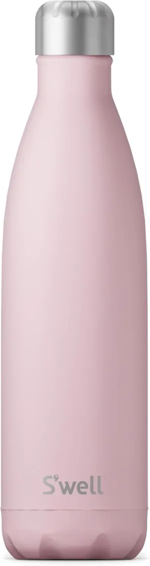 S'well Stainless Steel Water Bottle, 25oz, Pink Topaz, Triple Layered Vacuum Insulated Containers Keeps Drinks Cold for 48 Hours and Hot for 24, BPA Free, Perfect for On the Go