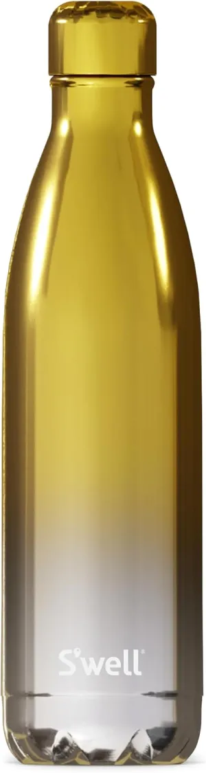S'well Stainless Steel Water Bottle, 25oz, Yellow Gold Ombre, Triple Layered Vacuum Insulated Containers Keeps Drinks Cold for 48 Hours and Hot for 24, BPA Free, Perfect for On the Go