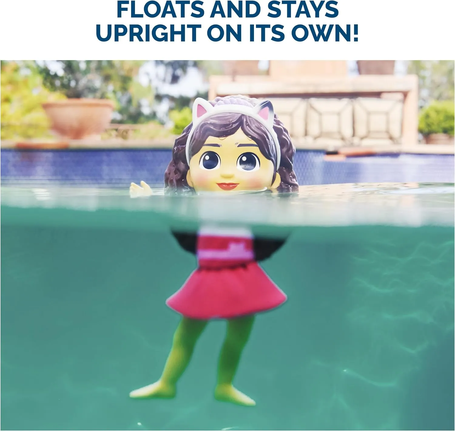 SwimWays Gabby’s Dollhouse Floatin' Figures, Swimming Pool Accessories & Kids Pool Toys, Party Supplies & Water Toys for Kids Aged 3 & Up, Gabby & Mercat 2-Pack