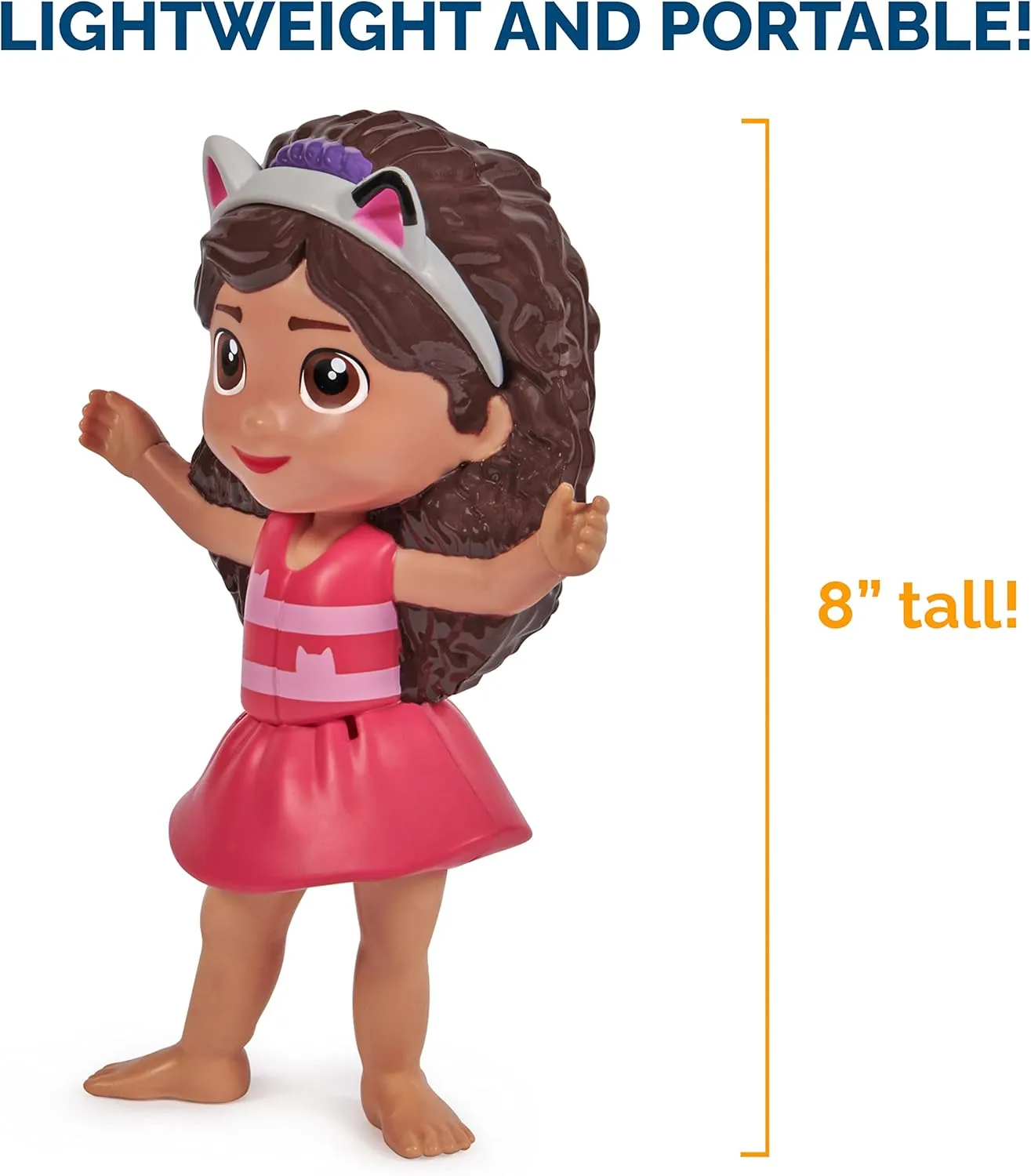 SwimWays Gabby’s Dollhouse Gabby Floatin' Figures, Swimming Pool Accessories & Kids Pool Toys, Gabby's Dollhouse Party Supplies & Water Toys for Kids Aged 3 & Up