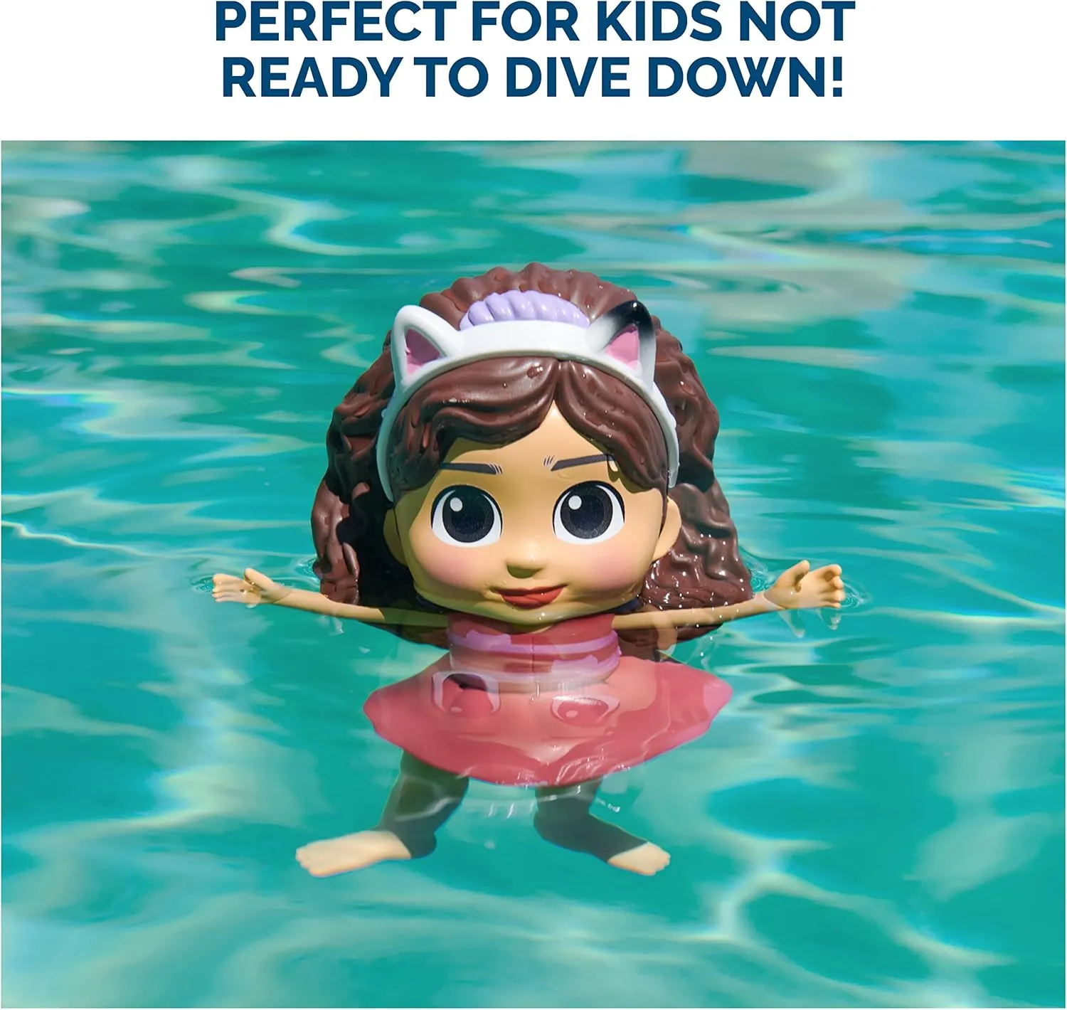 SwimWays Gabby’s Dollhouse Gabby Floatin' Figures, Swimming Pool Accessories & Kids Pool Toys, Gabby's Dollhouse Party Supplies & Water Toys for Kids Aged 3 & Up