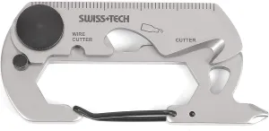 SWISS TECH ST029014 14-in-1 Every Day Carry (EDC) Multi-Tool, w/Carabineer Clip (Single Pack)