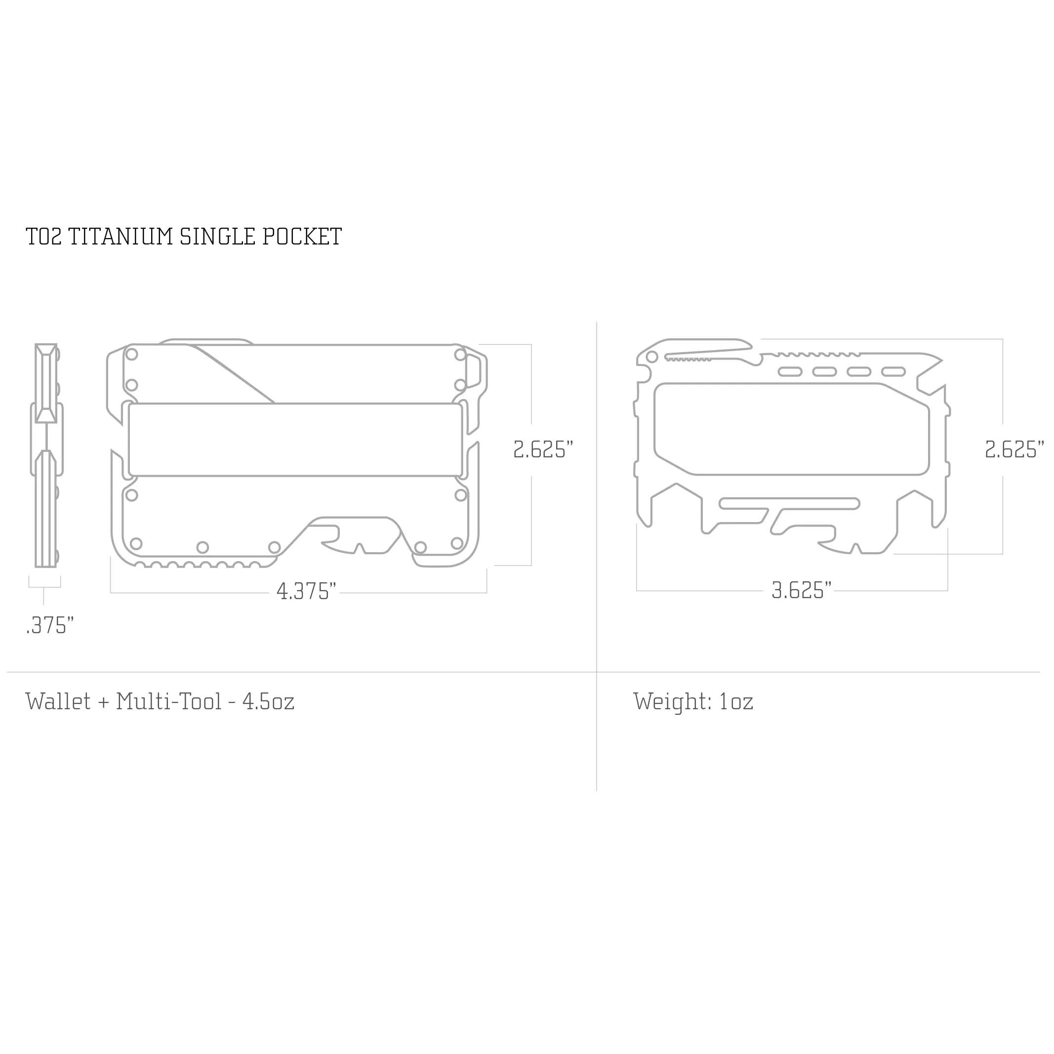 T02 Tactical Titanium Wallet