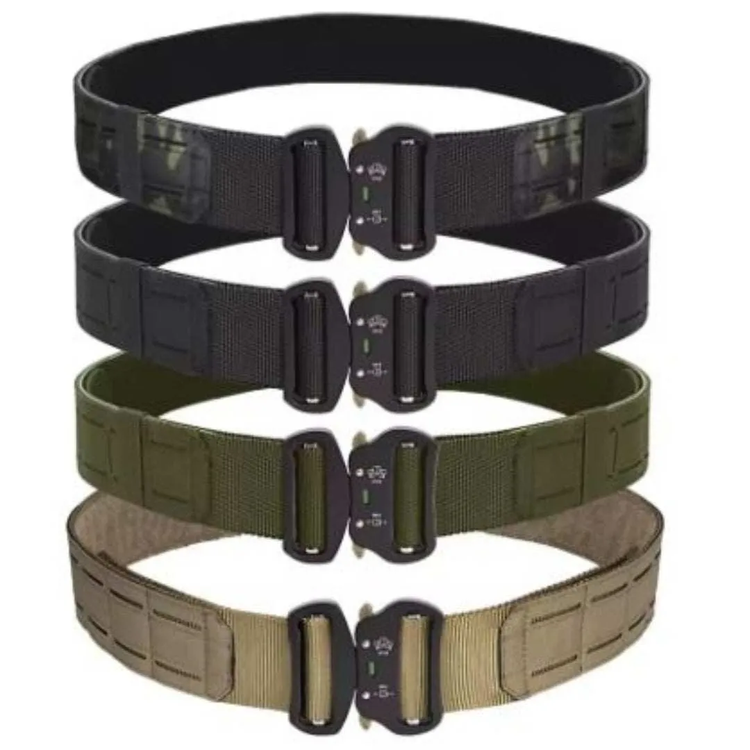 Tactical Battle Belt, Quick Release Buckle 2" MOLLE Gun Belt with 1.5" Inner Belt for Shooting Hunting