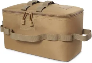 Tactical Camping Storage Bag, 11L Hiking Cooking Utensils Bag with Adjustable Dividers, Waterproof Portable Kitchen Organizer for Camping Travel Picnic Hiking
