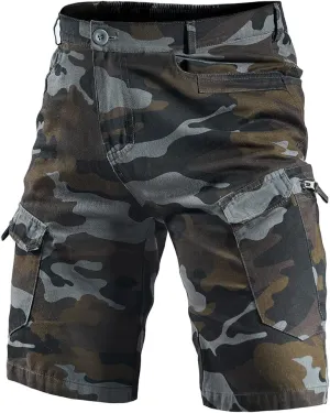 Tactical Cargo Cotton Work Shorts for Men Outdoor Casual Hiking Fishing Hunting Shorts with Multi Pockets