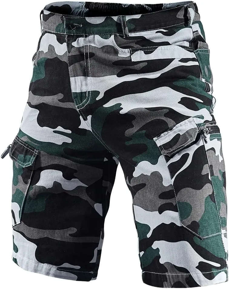 Tactical Cargo Cotton Work Shorts for Men Outdoor Casual Hiking Fishing Hunting Shorts with Multi Pockets