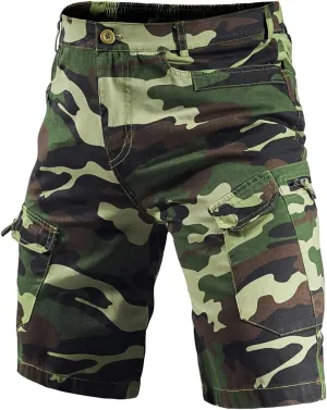 Tactical Cargo Cotton Work Shorts for Men Outdoor Casual Hiking Fishing Hunting Shorts with Multi Pockets