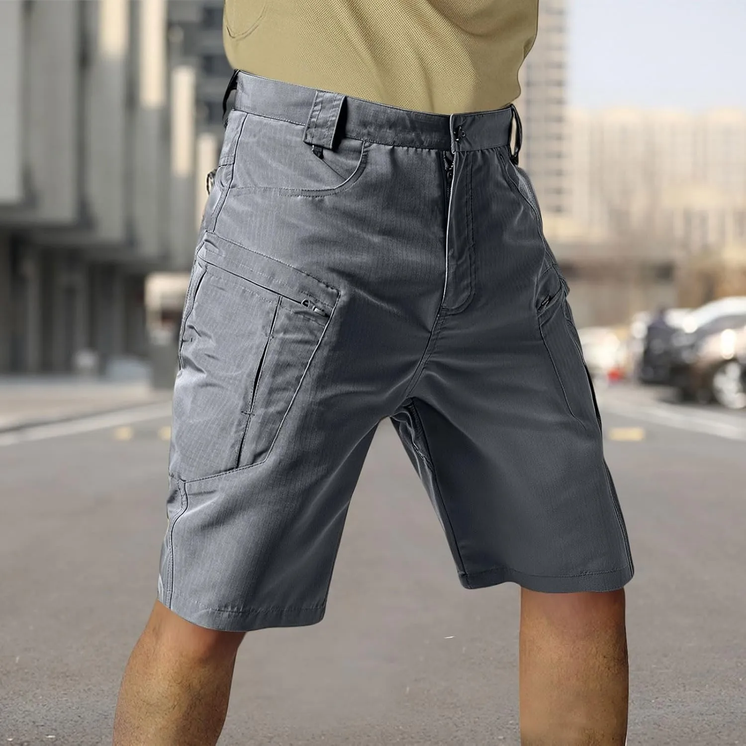 Tactical Cargo Shorts for Men Waterproof Ripstop Work Shorts Lightweight Quick Dry Hiking Short Pants Multi Pockets