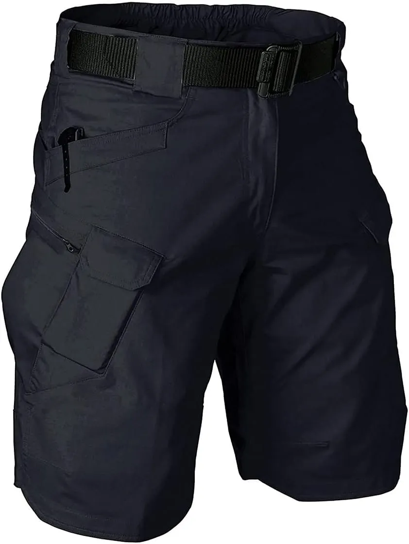 Tactical Cargo Workout Shorts for Men Outdoor Hiking Fishing Combat Casual Work Short Multi Pockets (No Belt)