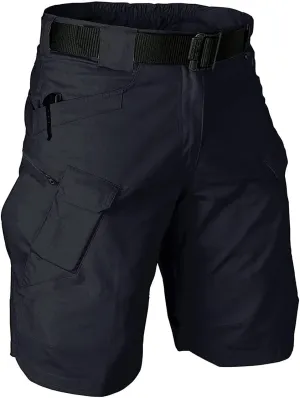 Tactical Cargo Workout Shorts for Men Outdoor Hiking Fishing Combat Casual Work Short Multi Pockets (No Belt)