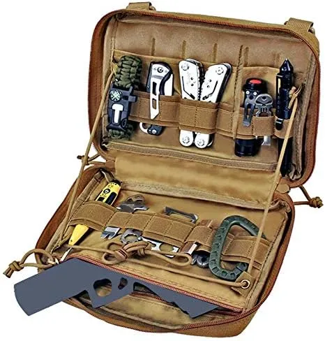 Tactical Emergency Pouch MOLLE Medical EMT Pack Hunting Utility Multi-Tool Kit EDC Bag Dump Drop Pocket