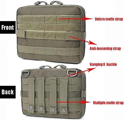 Tactical Emergency Pouch MOLLE Medical EMT Pack Hunting Utility Multi-Tool Kit EDC Bag Dump Drop Pocket