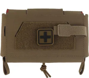 Tactical First Aid Pouch Split Design Empty IFAK Medical Bag EMT Tool Trauma Pouch for Outdoor Duty Belt Molle Vest Hunting (Tan)