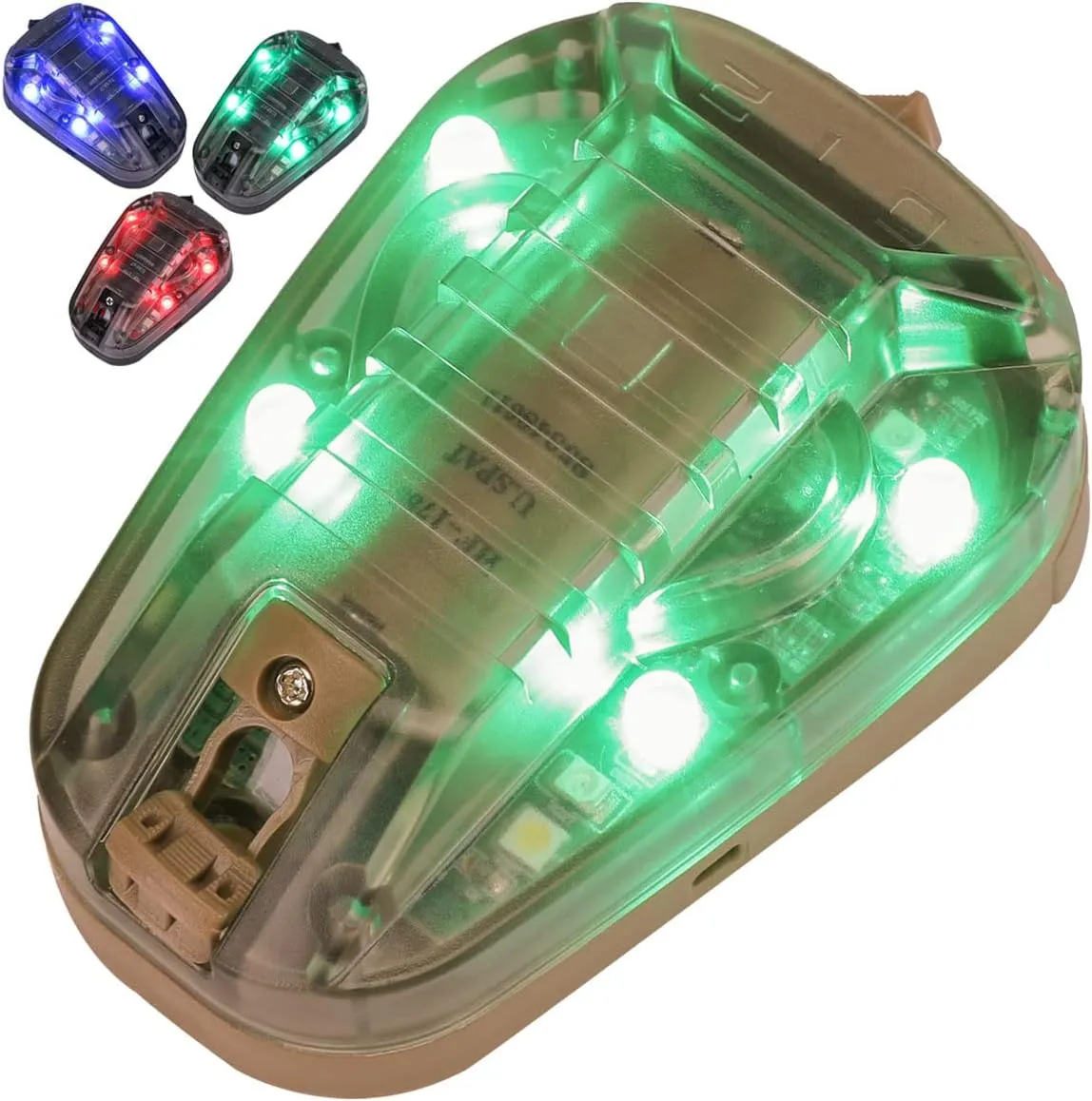 Tactical Helmet Light - Survival Signal & Military ID Light with IR & Visible LED Helmet Strobe for Outdoor Sports