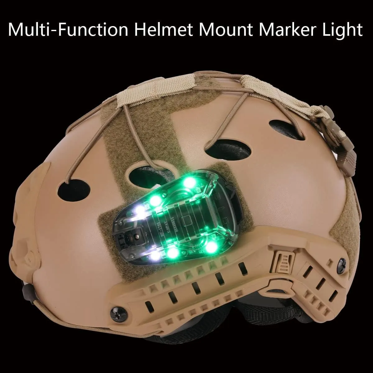 Tactical Helmet Light - Survival Signal & Military ID Light with IR & Visible LED Helmet Strobe for Outdoor Sports