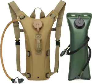 Tactical Hydration Pack with 3L BPA Free Bladder Daypack,Military Adjustable Water Backpack for Hiking,Cycling, Climbing, Leakproof ,Running