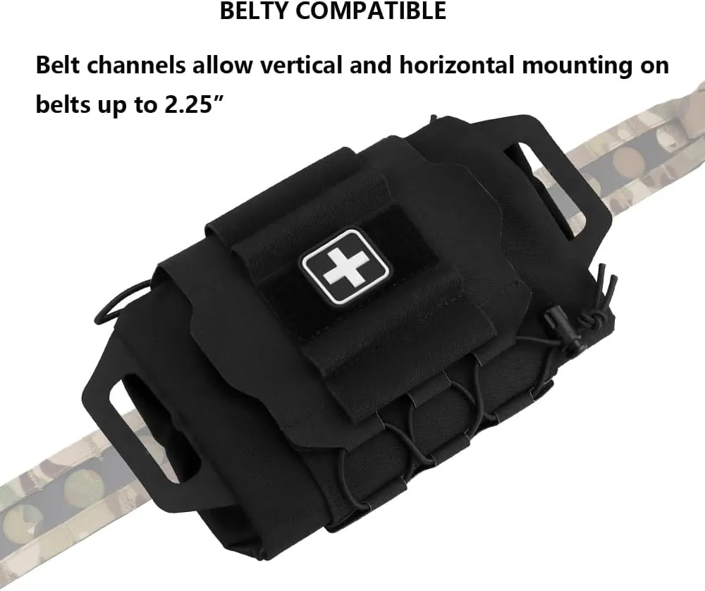 Tactical Medical Molle First Aid Pouch Two Piece System Micro Med kit Emergency Hunting Bag(Medium Size)