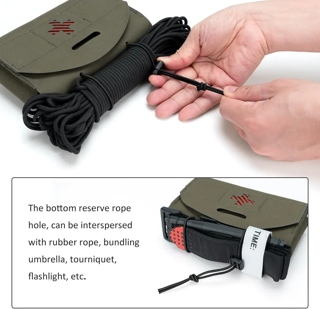 Tactical Medical Pouch MOLLE EMT First Aid Pouch IFAK Utility Pouch Portable Trauma Bag 500D Nylon for Tactical Belt and Vest
